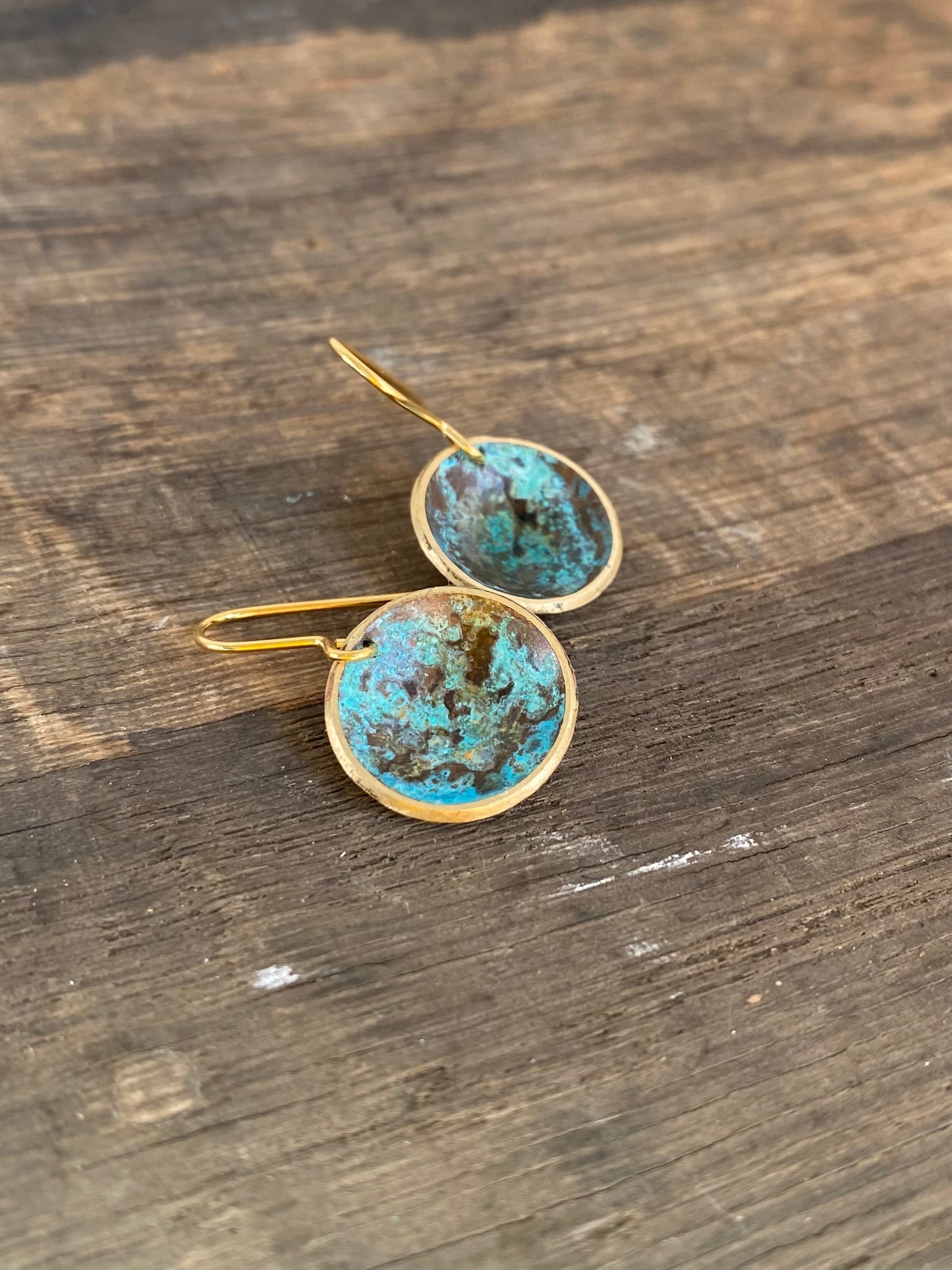 Verdigris Dome Earrings