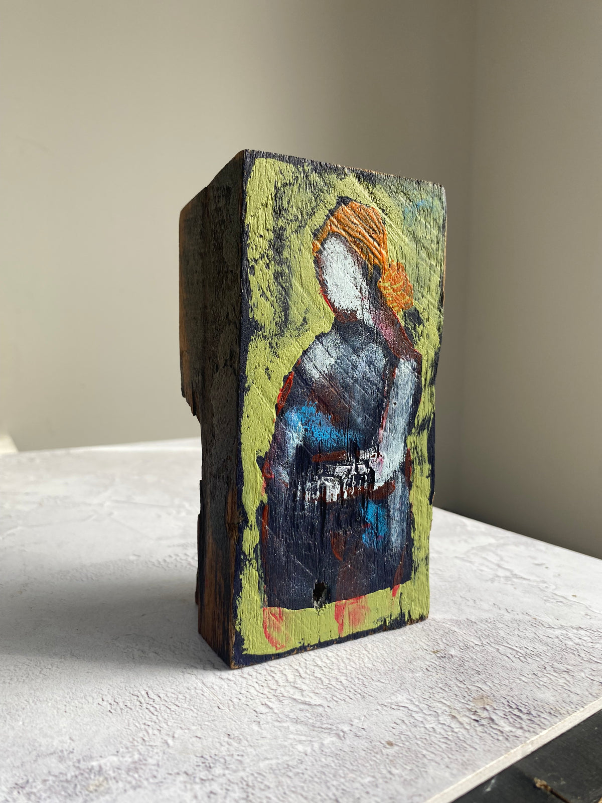 Altar Woman on Reclaimed Teak