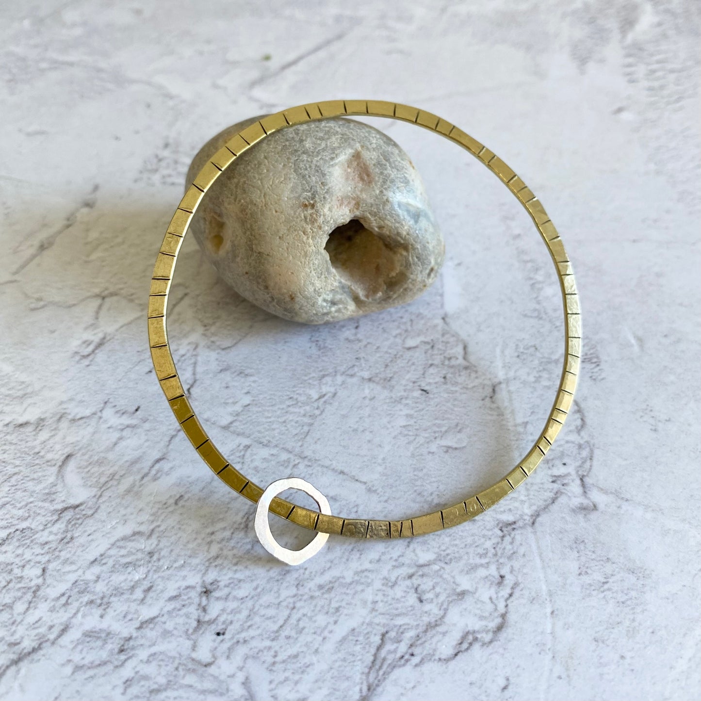 LINYOW Brass and Recycled Silver Bangle