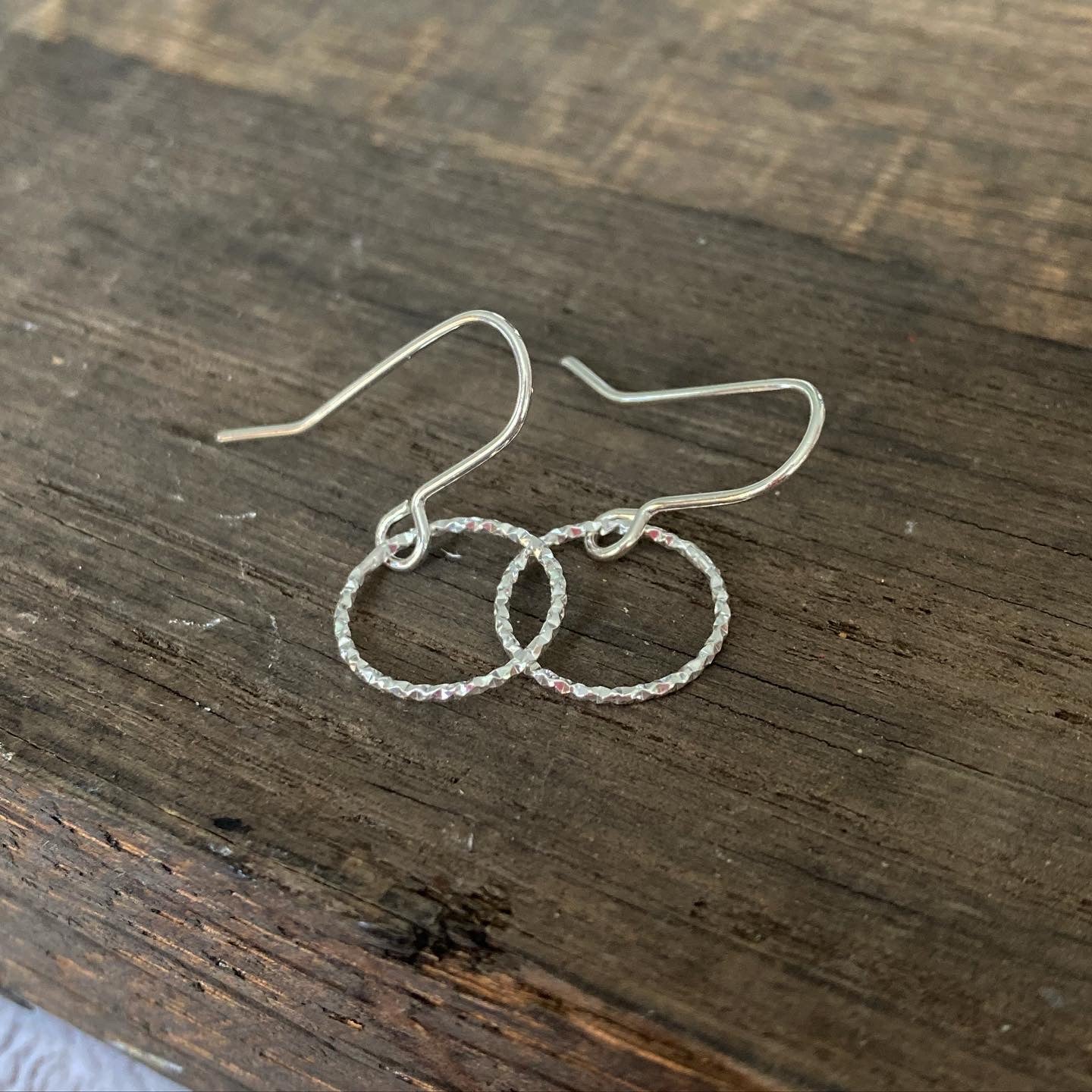 Sterling Silver Diamond Cut Tiny Hoop Earrings