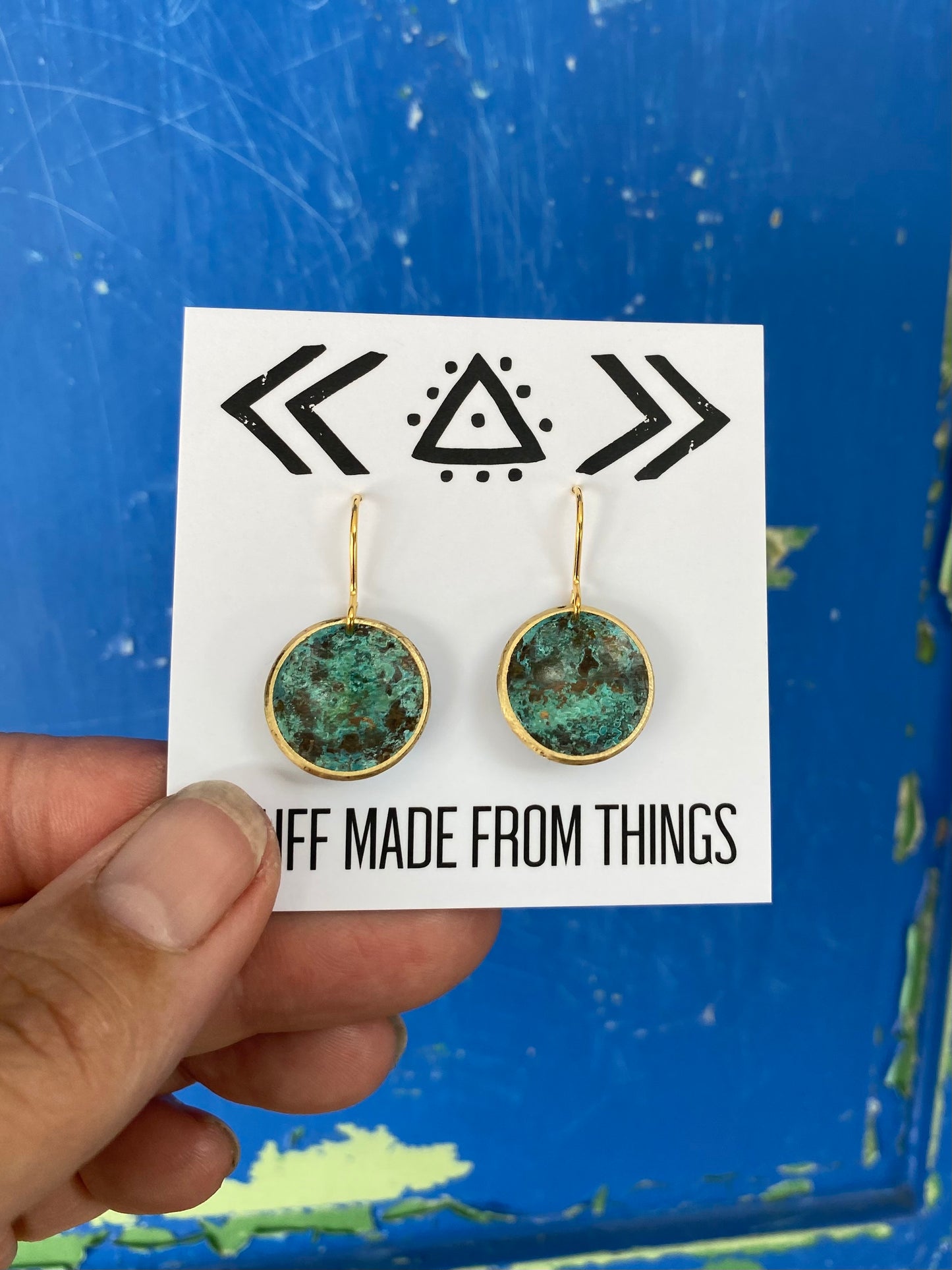 Verdigris Dome Earrings