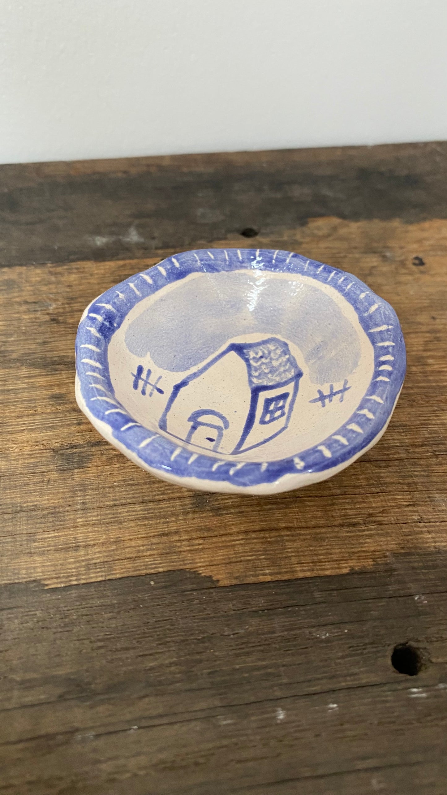 Ceramic Trinket Dish - Decorative Bowl - Ring Dish - Illustration - Home - Delft Inspired