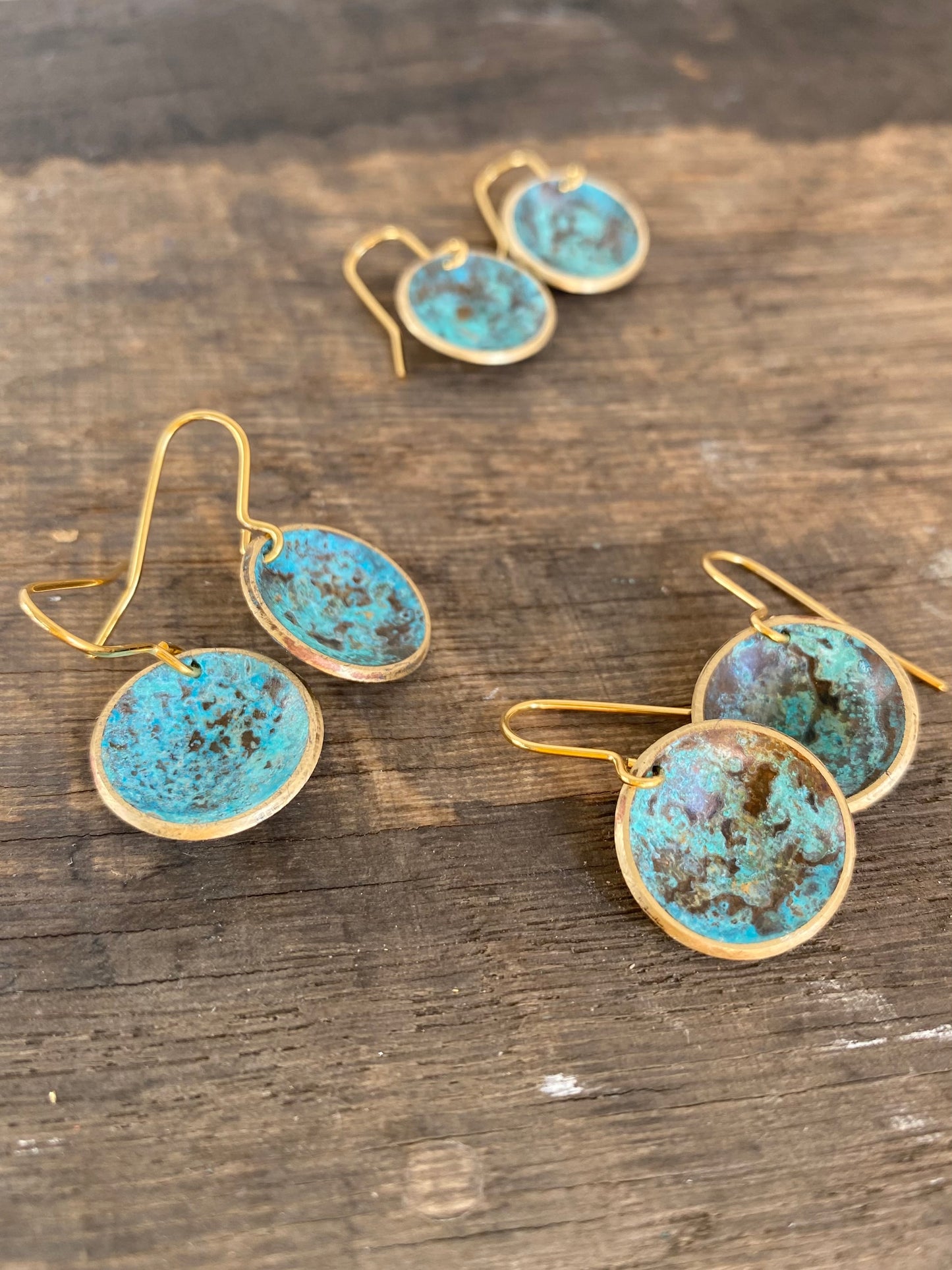 Verdigris Dome Earrings
