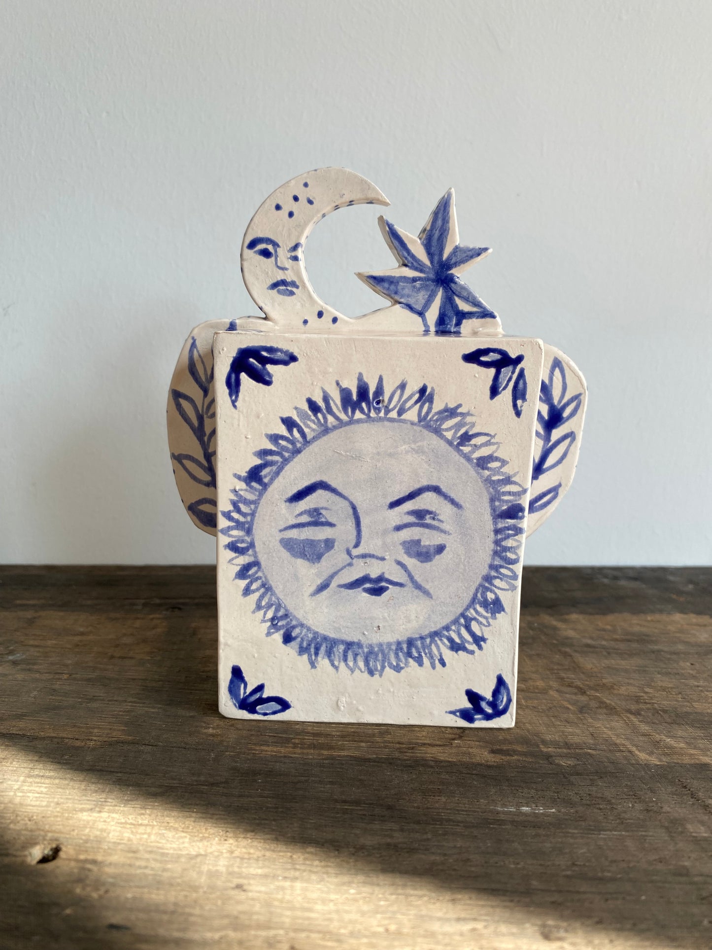 Little Altar - Temple - Ceramic Art - Object - Blue and White