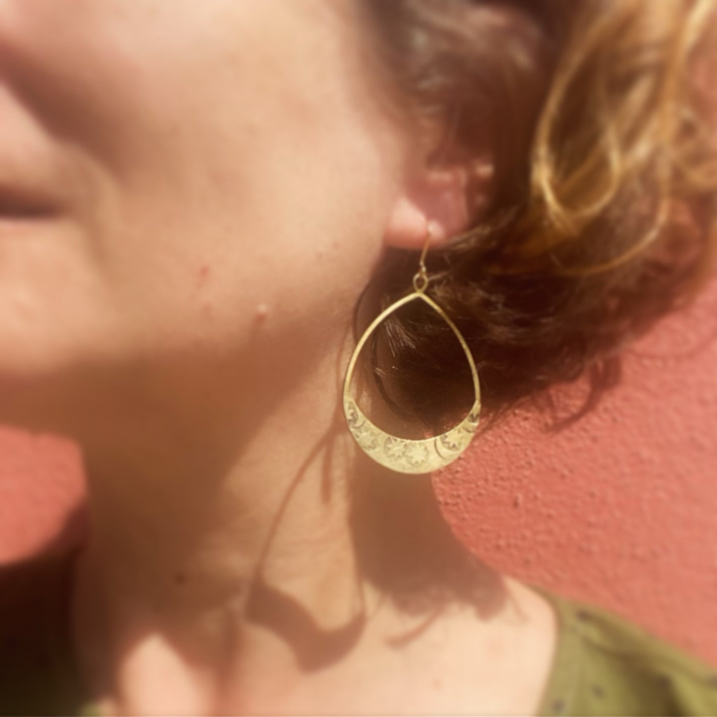 CELESTE  Star and Moon Hoop Earrings