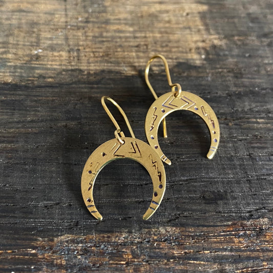 Venus Crescent Moon Earrings