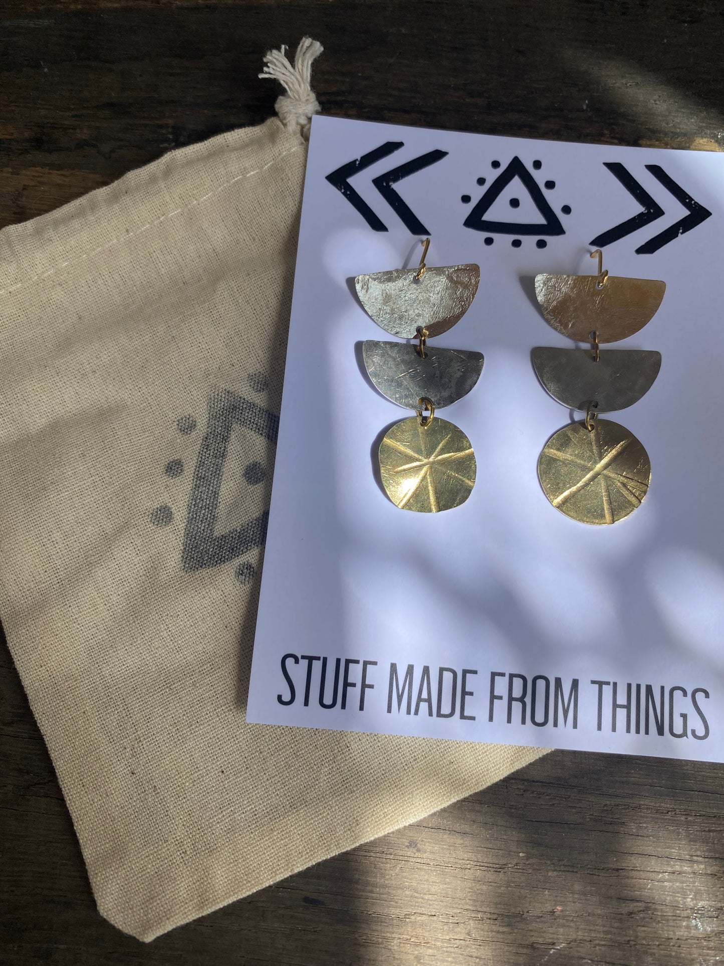 Saturday Sun Statement Earrings - Silver & Gold