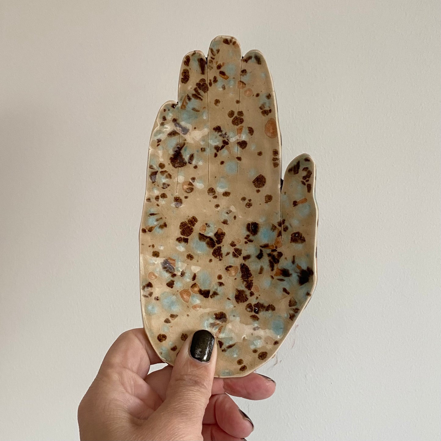 Ceramic Hand Trinket Dish - Dappled