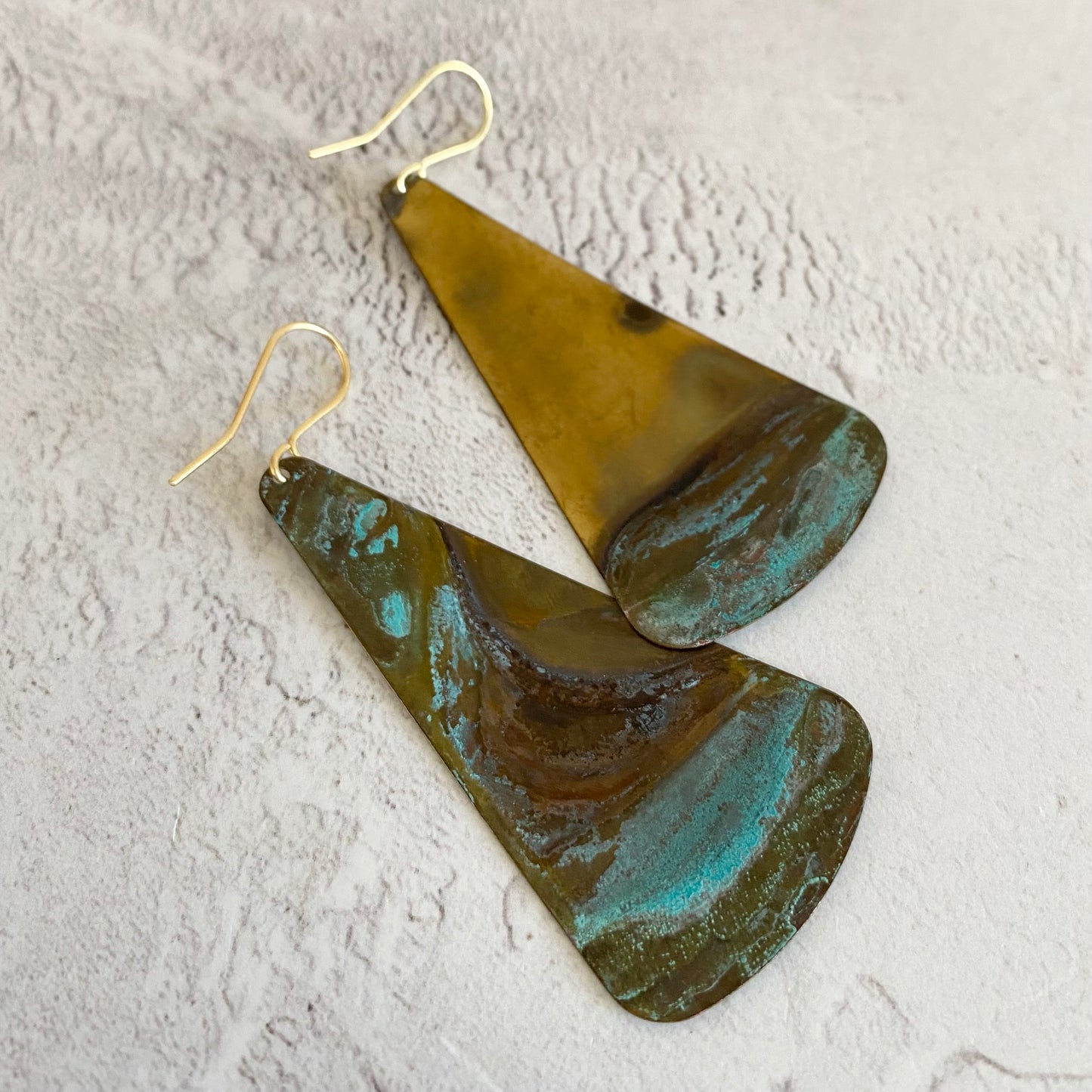 SHOAL Patinated Brass Earrings