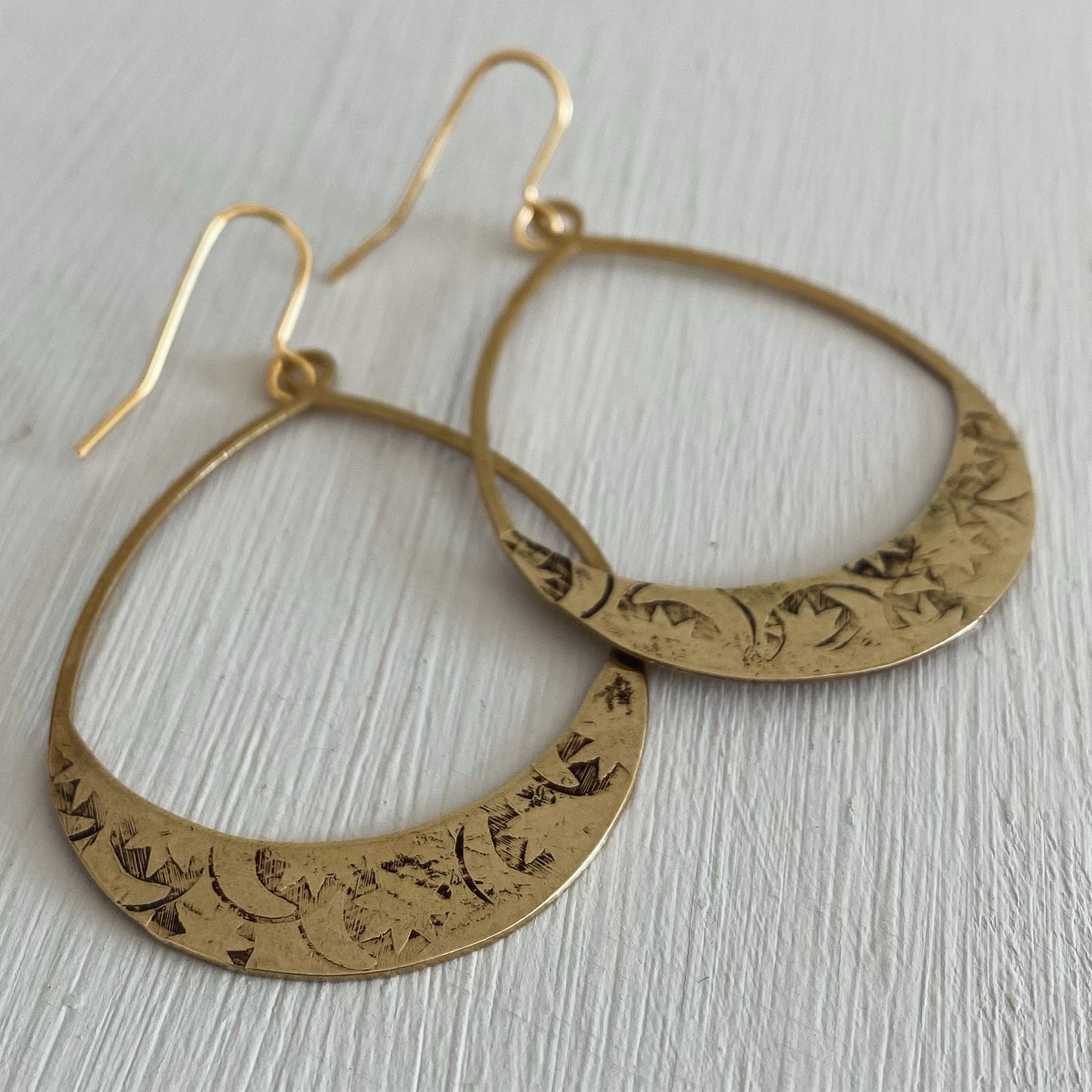 CELESTE  Star and Moon Hoop Earrings