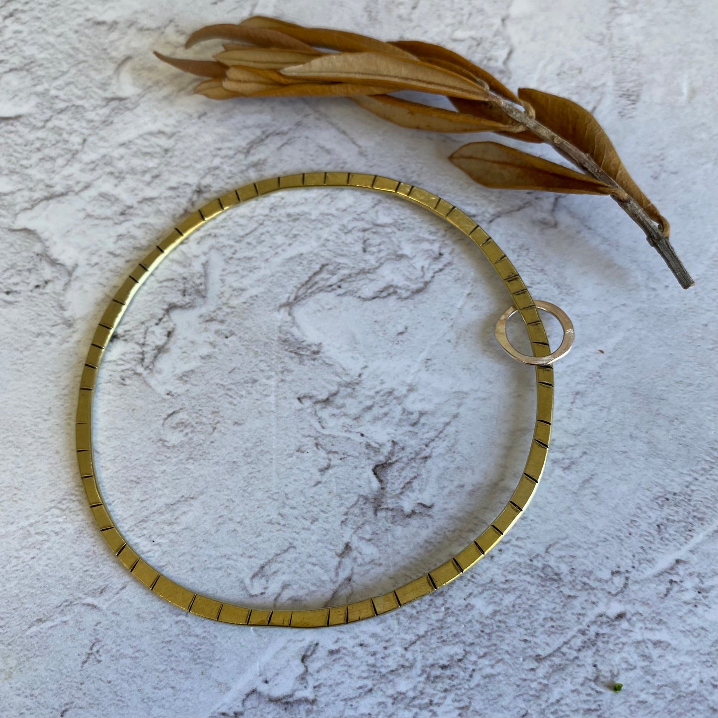 LINYOW Brass and Recycled Silver Bangle