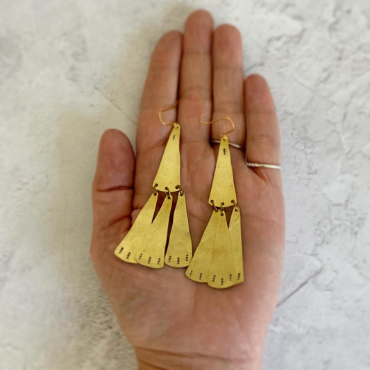 ASCENSION Golden Brass Earrings
