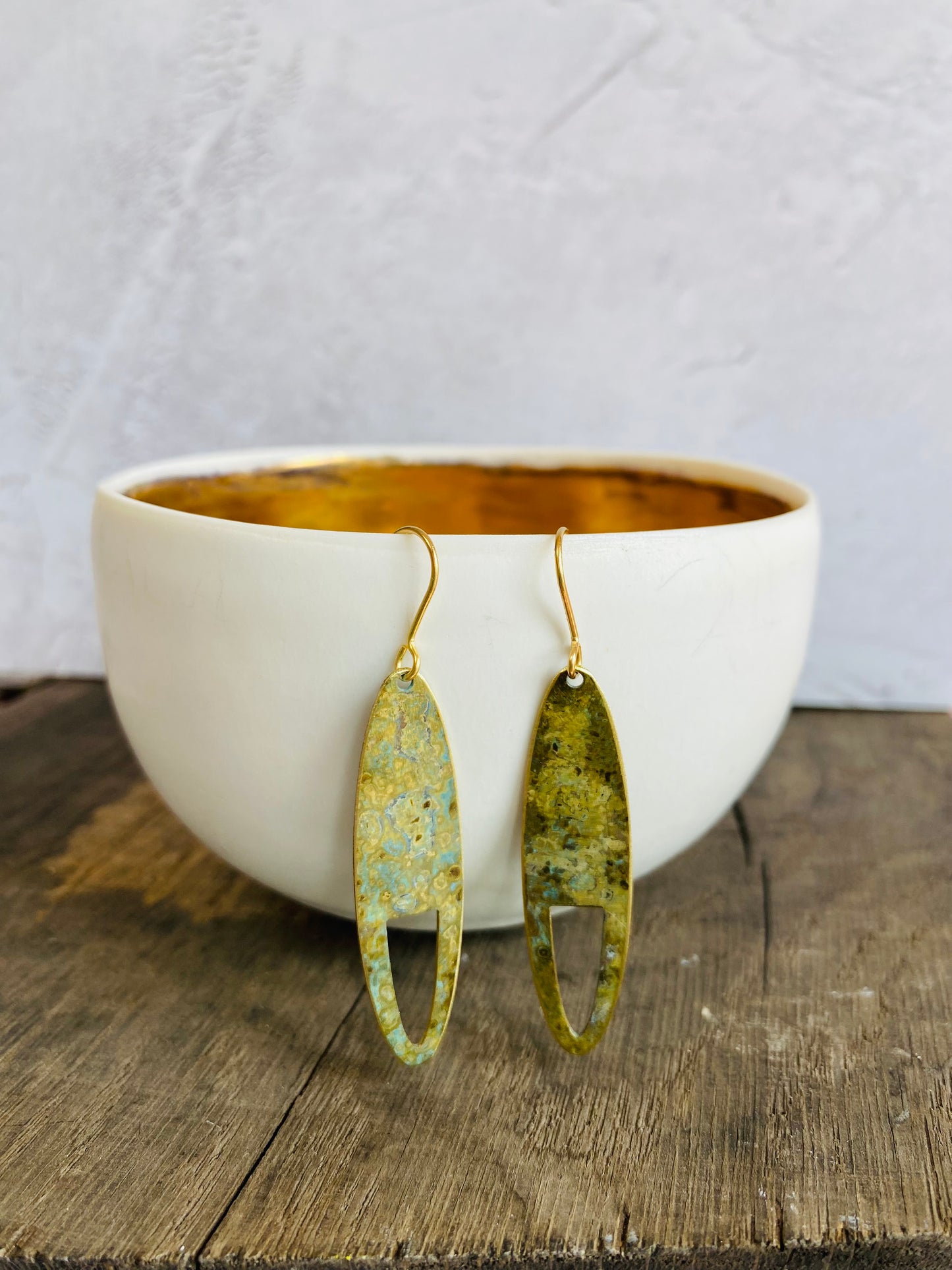 DUNE Patinated Brass Earrings