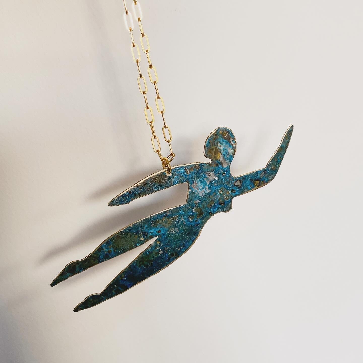 Women Can Fly Patina Statement Necklace