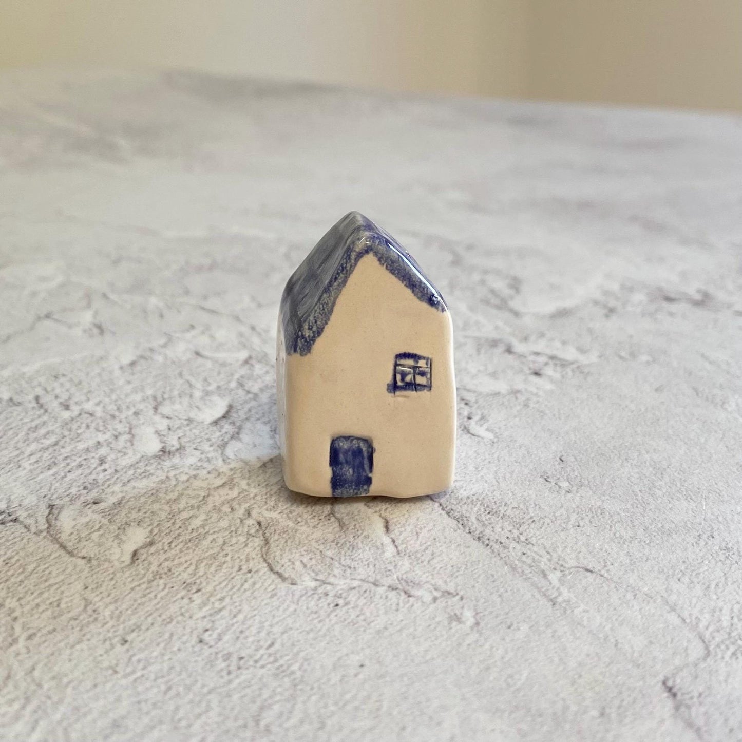 Tiny Ceramic House: Handmade Clay Village Shelf Decor