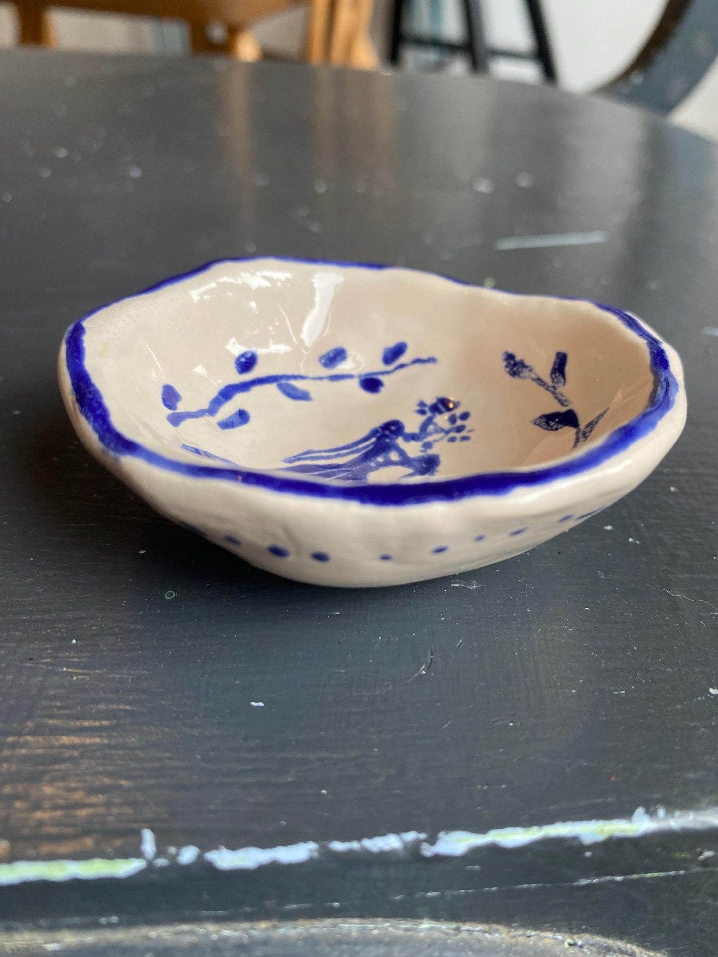 Ceramic Trinket Dish - Decorative Bowl - Ring Dish -  Lady - Figure