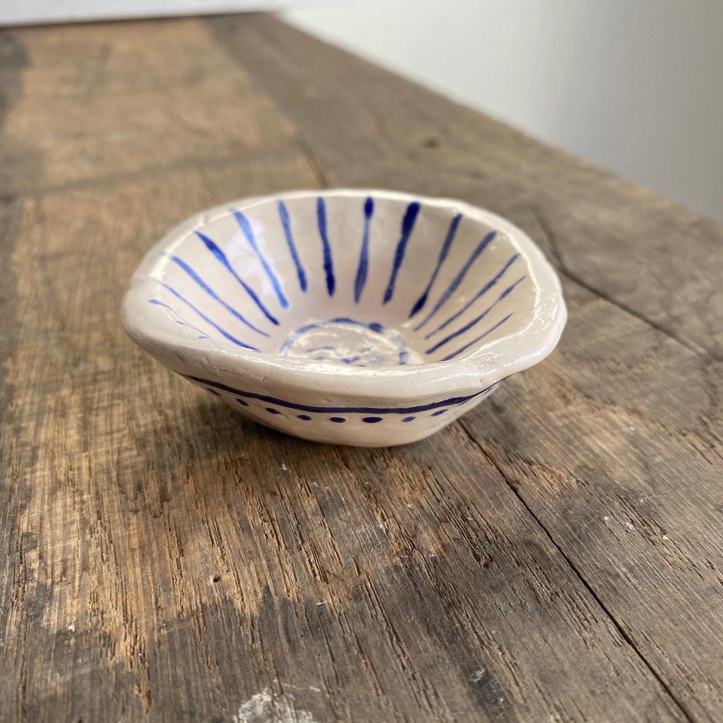 Ceramic Trinket Dish - Decorative Bowl - Ring Dish -  Sun Design