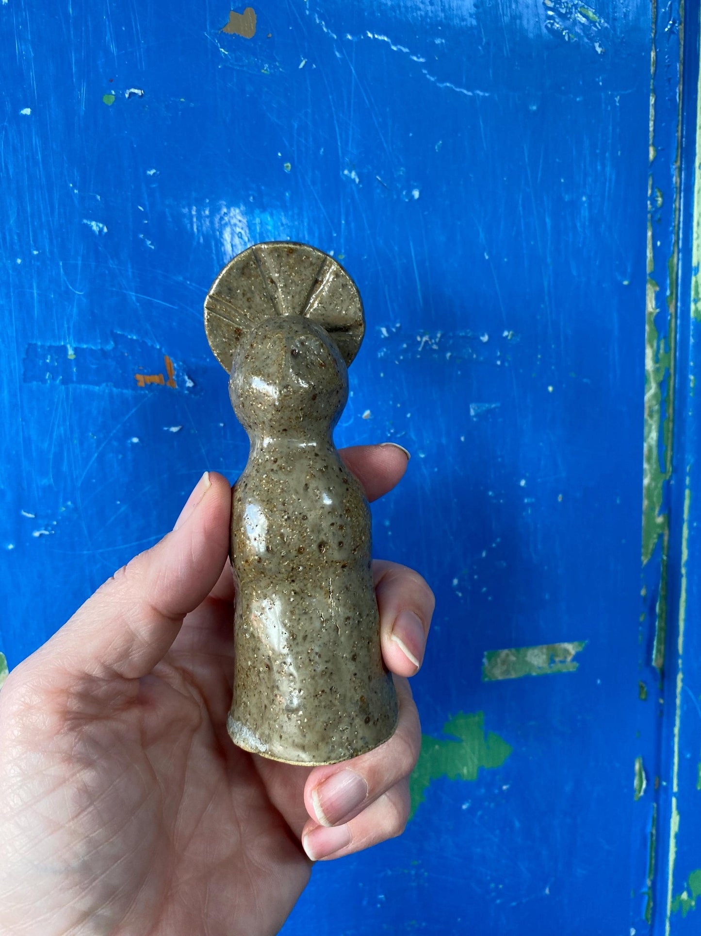 Stoneware Ceramic Altar Woman Shrine Figurine