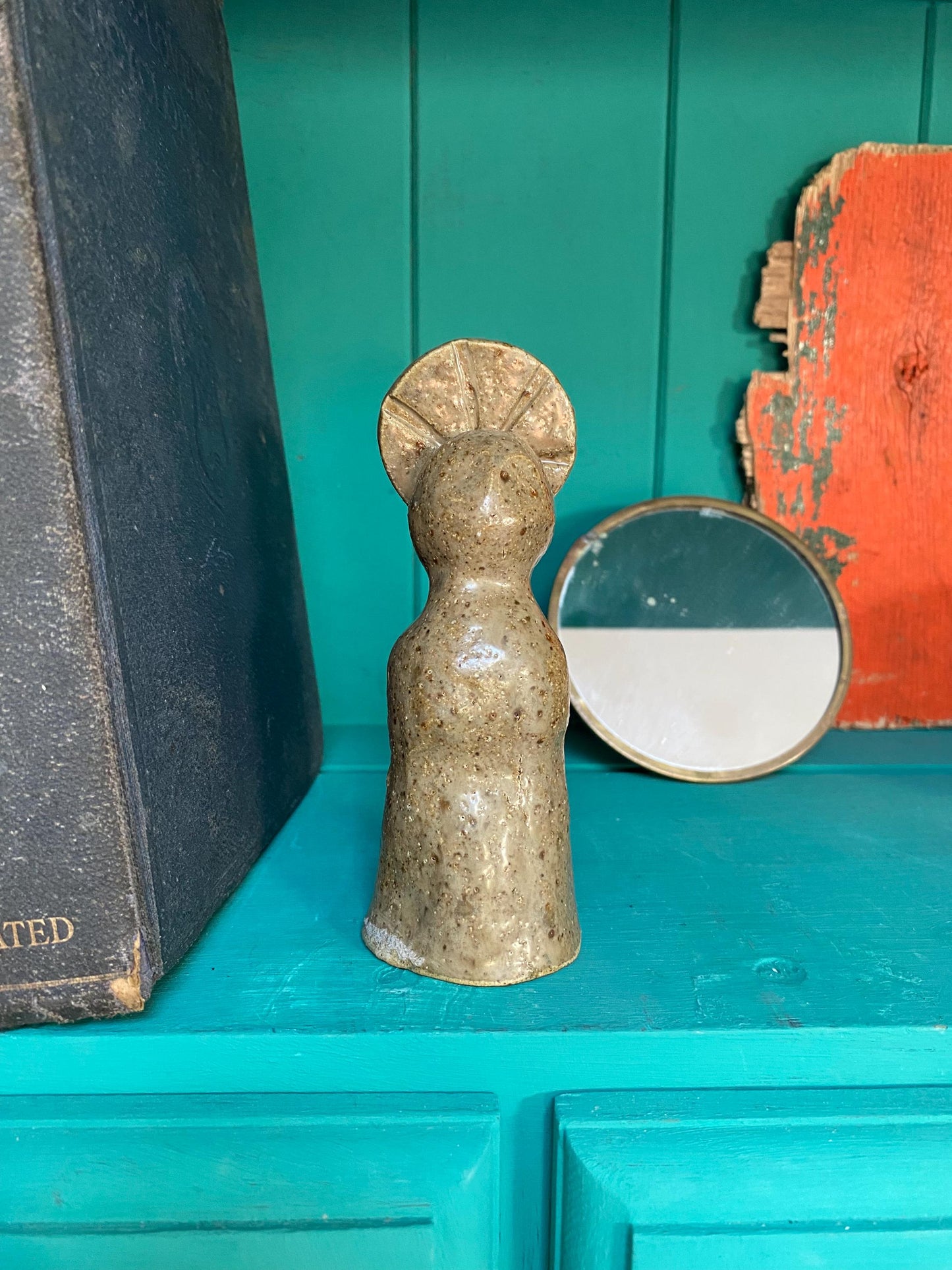Stoneware Ceramic Altar Woman Shrine Figurine
