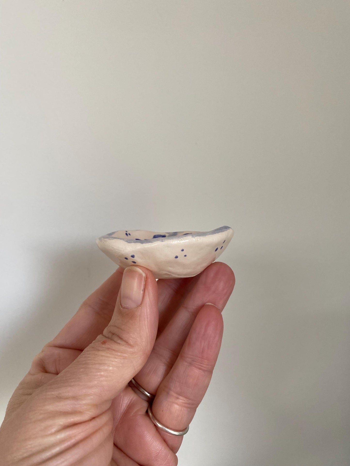 Ceramic Trinket Dish - Decorative Bowl - Ring Dish -  Lady - Floral